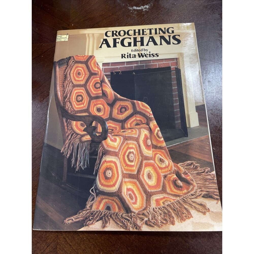 Vintage 1979 Crocheting Afghans Dover Needlework Series Booklet Patterns